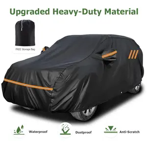 Universal Fit SUV Full Car Cover Waterproof 190T Taffeta Fabric Rain Sun Snow Resistant with Wind Straps with Reflective Strips & Carry Bag Outdoor SUV Dust Bird Dropping Protective Cover #summervibes