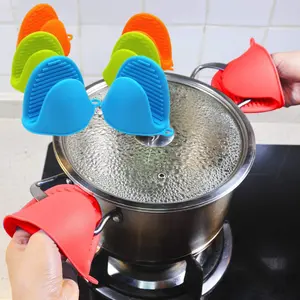 4pairs Silicone Pot Lid Grippers - Non-Slip Grip Kitchen Tools, Non-Contact Food Safe, Dual Use for Hands, Easy to Clean, Suitable for Kitchen & Kitchen Essentials
