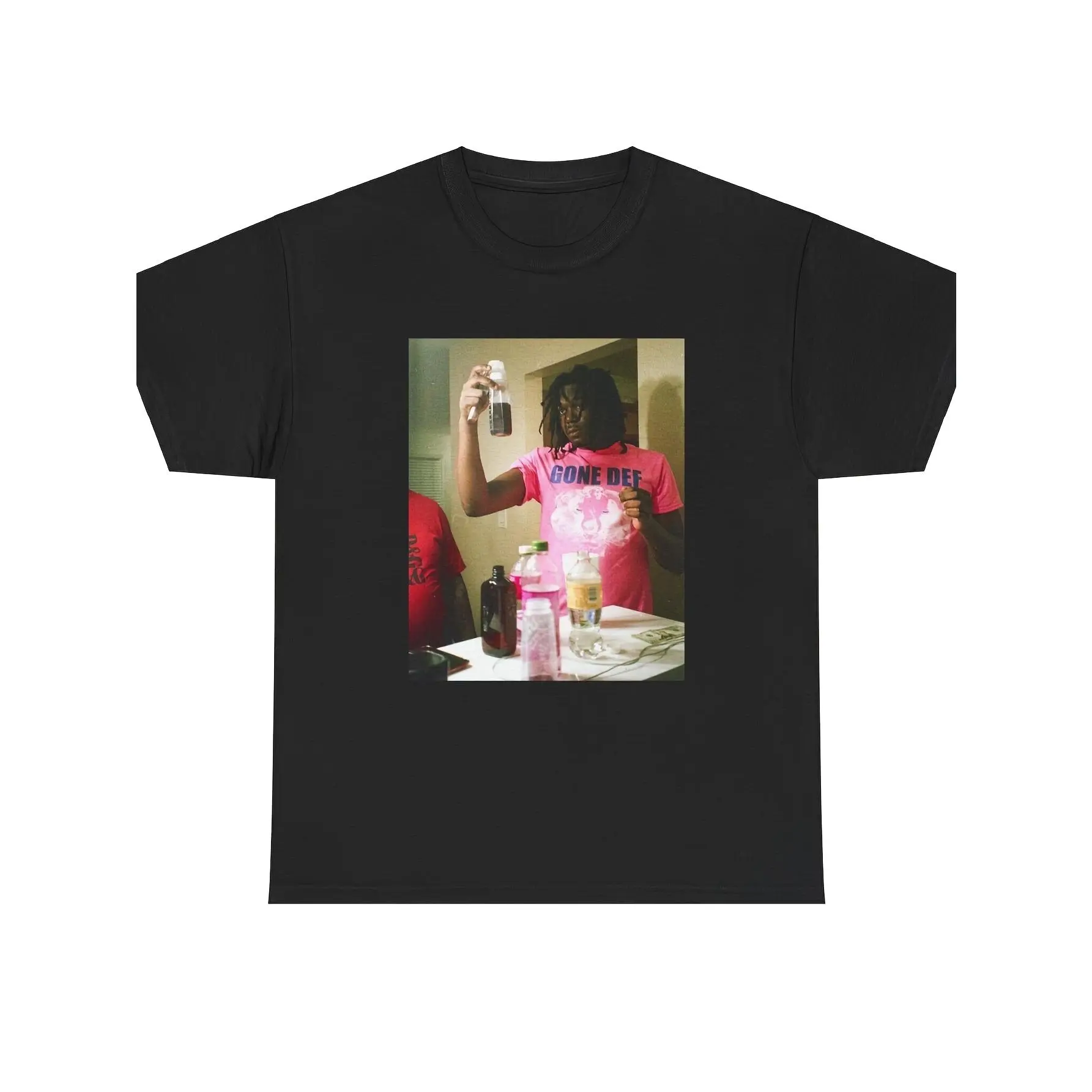 Women's Classic Shortsleeve Unisex "Lui" Graphic Print T-Shirt - Menswear, Rap Lyric Design, 100% Cotton Soft Fabric, Relaxed Fit, All-Season Casual Streetwear Essential, Versatile Outfits, 220g, Top