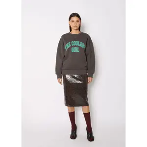 Berenice Jamyla Sequin Skirt in Dark Leopard