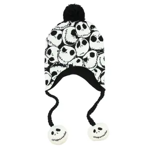 Nightmare Before Christmas Jack Skellington Allover Print Laplander Beanie