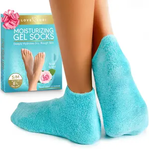 Moisturizing Gel Spa Socks for Dry Cracked Feet – Vitamin E & Jojoba Oil Infused Silicone Heel Repair Socks | Hydrating Foot Care Treatment | Perfect Mother’s Day Self Care Gift