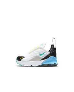 Toddler's Nike Air Max 270 White/Hyper Jade-Black (DJ4606 100)