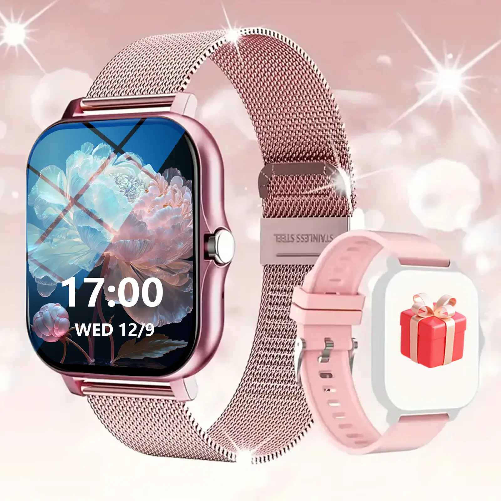 Smart Watch, Wireless Call/Dial, Multi-Sport Mode, Incoming Call Alert & Rejection, Message Alert View, Multiple APP Alerts, Suitable for Men & Women, Outdoor Watch, Custom Wallpaper, Compatible with iPhone/Andriod