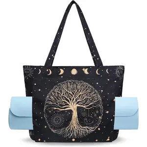 Yoga Mat Bag with Zipper Pocket Yoga Tote Carrier Pilates Bag Fits All Your Stuff Easy to Take Mat In and Out