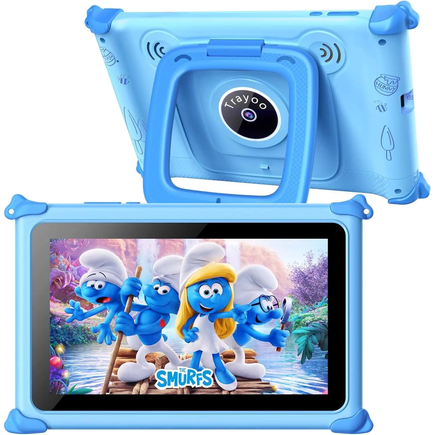 7-In Kids Tablet for Toddlers - 32GB ROM, 18x10cm, Parental Control, Pre-Installed Education Apps, Shockproof Case, WiFi Enabled, Netflix Compatible, Toddler Companion Gift