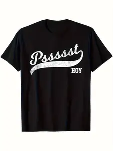 Funny Filipino 'Psst Hoy' Tagalog Comic Design T-Shirt - 100% Casual Fit Unisex Tee Suitable for Men & Women, Machine Washable Retro Filipino Culture Apparel, Christmas Gift for Year-Round Wear