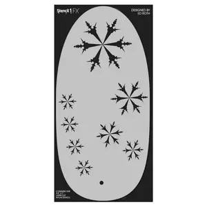 Stencil1FX Snowflakes Makeup Stencil - Snow Flake Eye Stencil Durable Quality Reusable Stencils for Parades, Parties, Cosplay, Arts, Face Painting