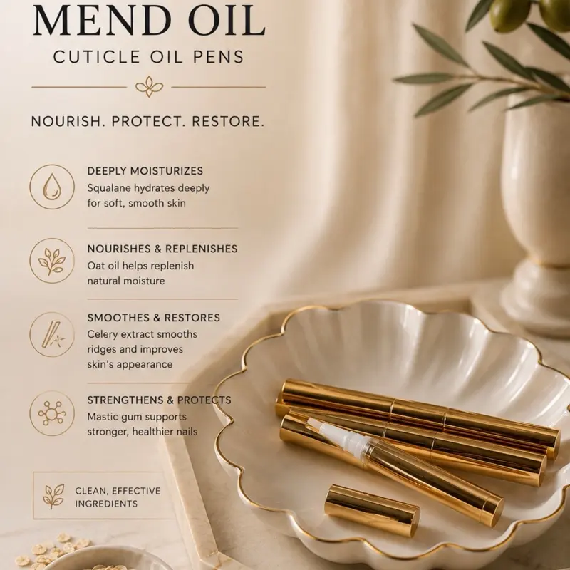 Cuticle Oil Pens, Nutrient-Rich Nail Care Tool for Dry Cuticles & Brittle Nails