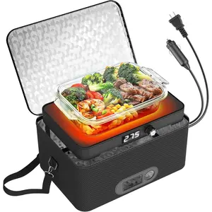 Portable Oven,  Car Food Warmer Portable Personal Mini Oven Electric Heated Lunch Box for Meals Reheating & Raw Food Cooking for Road Trip/Camping/Picnic/Family Gathering