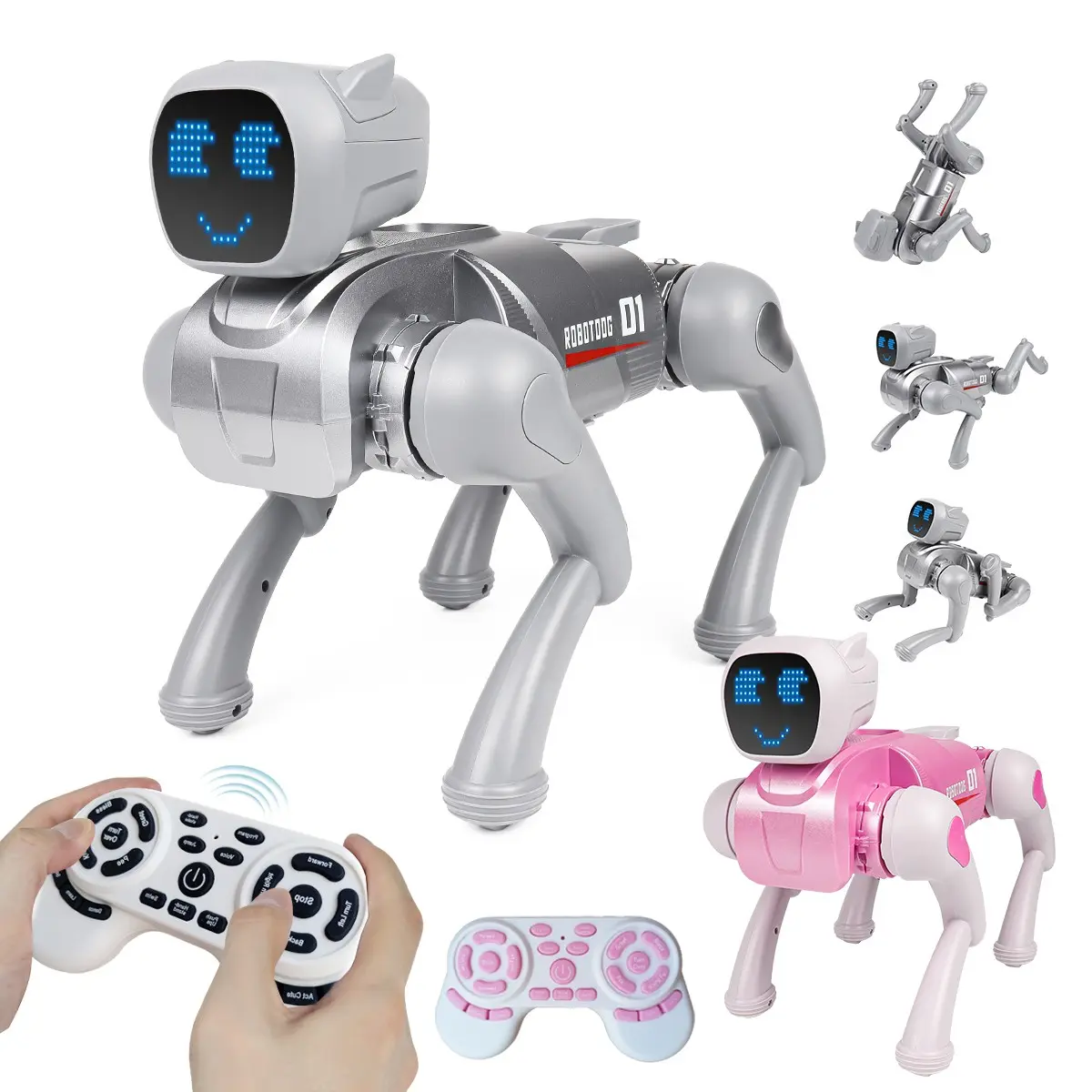 Smart Voice-Controlled Robot Dog, 2.4g Remote + APP Control, Programmable Tricks, Kids Educational Toy, Requires 2 Aaa Batteries