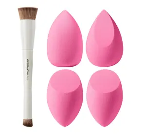 EIGSHOW Dual Foundation Concealer Brush and 4Pcs Makeup Sponge Set