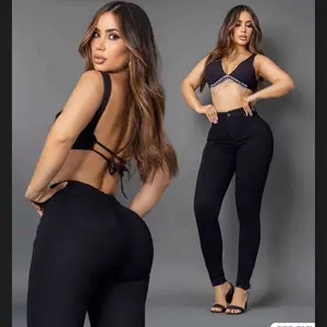 Skiny Negro Jean - Women's High-Waisted Stretchy Bottoms for Everyday Wear - Womenswear