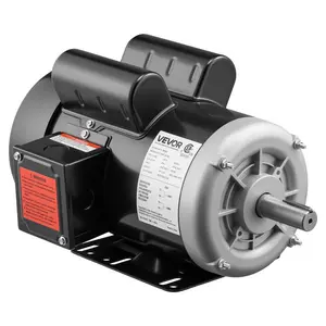 fathersdaygift VEVOR 5 HP Electric Motor, 3450RPM Air Compressor Motor, CW/CCW Rotation, 0.875 inch Shaft Diameter, 2.25inch Shaft Length, 10.14N. m Torque, Single-Phase, 230V, TEFC Cooling