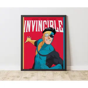Invincible Old X New Suit Poster,Cool Anime Wall Art, Decorative Wall Decor for Modern Teen Boys Room
