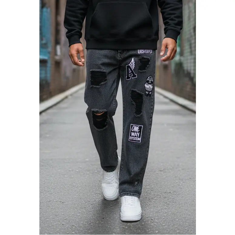 Patch Denim Jeans