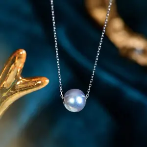 024 seawater pearl madama lulutong necklace 8-9mm in silver color 45cm