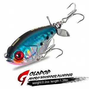 Micro Topwater Tractor Lure – Metal Prop,  Long Casting, Noise-Making Floating Bait for Bass & Blackfish & Blue Gill