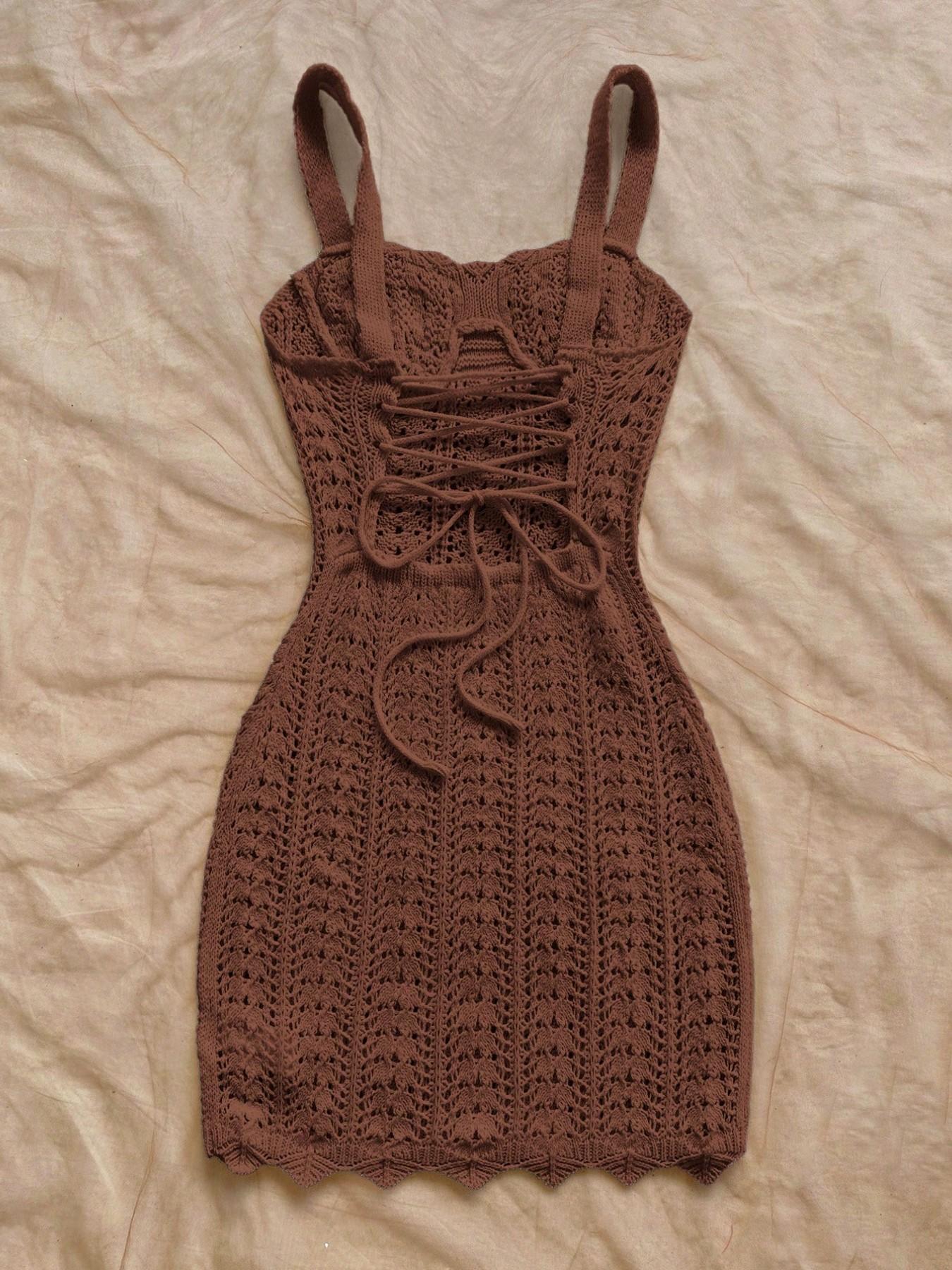 Women’s Solid-Color Knit Backless Tie Dress with Thin Straps—An Elegant,Comfortable, Waist-Cinching Casual Dress for Spring and Summer; Suitable for Dates, Everyday Wear, Holidays, Wedding Season, and Bohemian Vacations. Women’s Solid-Color Knit Backless Tie Dress with Thin Straps—An Elegant,Comfortable, Waist-Cinching Casual Dress for Spring and Summer; Suitable for Dates, Everyday Wear, Holidays, Wedding Season, and Bohemian Vacations.