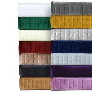 Tribeca Living Florence Velvet 3-Piece Oversized Quilt Set with Shams