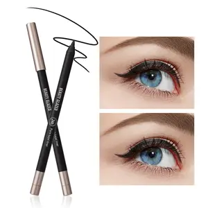 24Hr Waterproof Gel Eyeliner - Intense Black, Smudge-Proof, Long-Lasting, Water-Resistant Black Eyeliner Pencil Lipliner Makeup