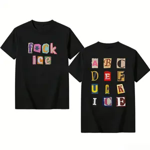 Anti ICE F*ck ICE Magazine Letters Unisex Tshirts | 100% Cotton Vintage Washed Double-Sided Chinga La Migra Tee