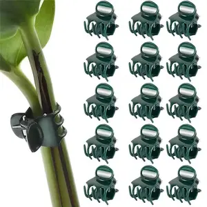 Plant vine support bundle clips 50 pcs, dark green, plastic gardening clips, orchid grafting stem clips, gardening tools, Garden Supplies