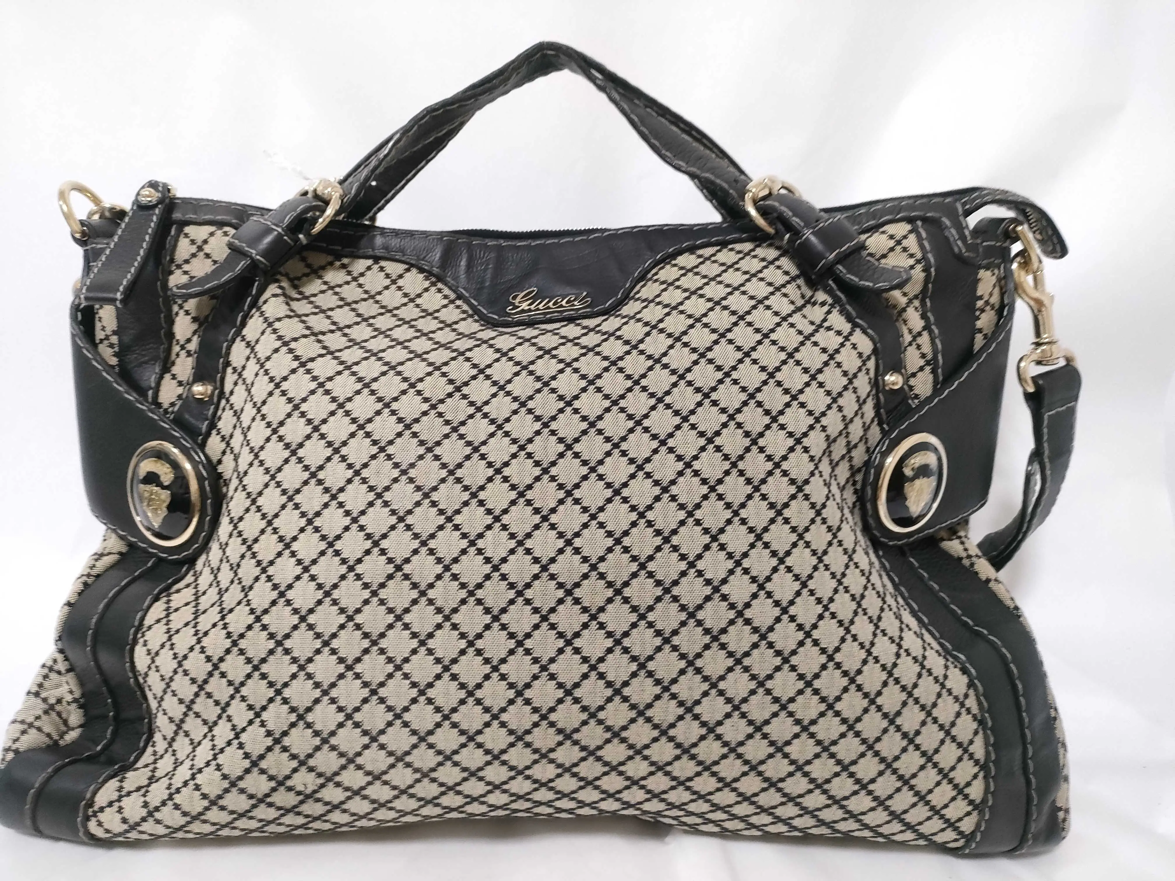 Pre-owned GUCCI PVC Shoulder Bags Diamante Crest 2way Shoulder Bag Tote Bag Tote Bag Tote Bag