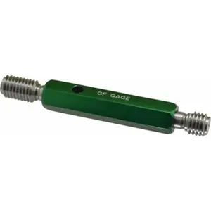 GF Gage Plug Thread Gage: 9/16-12 Thread, 2B Class, Double End, Go & No Go 0.5084" Go Pitch Dia, 0.5152" No Go Pitch Dia, Handle Included W0562122BS