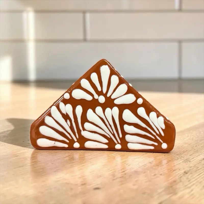 Handcrafted Terracotta Napkin Holder; Servilletero de Barro