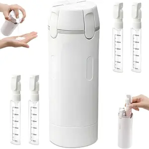 Four-In-One Travel Dispenser Bottle Set, 4 Pieces 30ML Leak-Proof Portable Bottles, Shampoo Shower Gel Lotion Cream Skincare Storage Containers, Storage Organizer, Plastic Travel Bottle