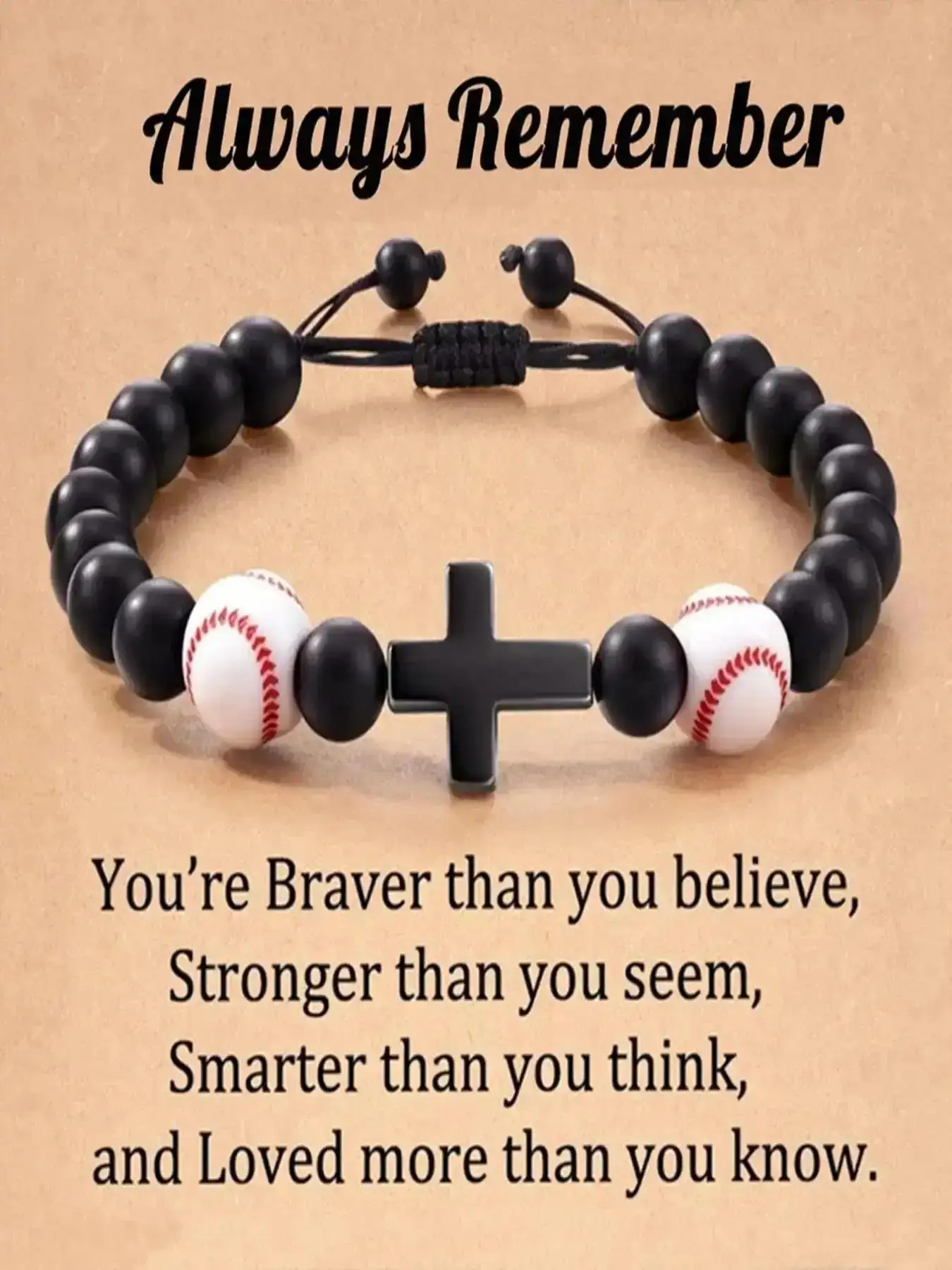 2026 New Model Cross Baseball Beaded Bracelet, High Quality Adjustable Fashion for Men Women Daily Clothing Decor, Trendy All-match Exquisite Jewelry Birthday Gift, Religious Bangle, Fashionable Classy Wear Her Crystal