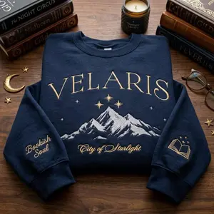 Velaris City Of Starlight Embroidered Shirt, ACOTAR Night Court Embroidery Sweatshirt, Bookish Gift For Readers, Fantasy Book Lover Apparel