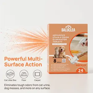Pet Habitat Odor & Stain Remover Tablets, Urine Odor Neutralizer, Deep Cleaning Deodorizer Tabs for Cat Litter Boxes, Dog Areas, Small Animal Cages & Home Surfaces