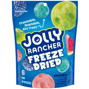 6x Jolly Rancher Original Freeze Dried Candy Peg Bag - Crunchy Fruity Snack Treats Munchies 3.1oz