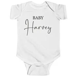 Custom Name Baby Announcement Onesie - Vintage Personalized Bodysuit - Coming Soon Onesie