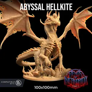 Abyssal Hellkite Fiends of the Incandriox | The Dragon Trappers Lodge |32mm Scale | Miniature TTRPG Mini DnD Dungeons Dragons Wargame