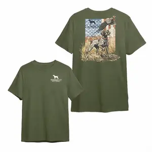 Straight Up Southern GSP Hunting T-Shirt – American Flag Bird Dog Graphic Tee | Pheasant Hunter Apparel | Viral Upland Hunting Top