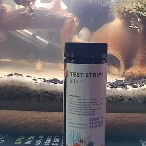 8-in-1 Aquarium Test Strips 50&100ct Fast Water Testing for Fish TankAmmonia Nitrate PH Ammonia, Alkalinity, Hardness, Chlorine, etc.