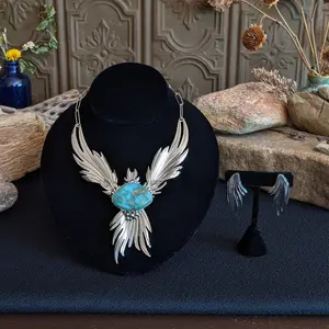 Royston Turquoise "Pegasus" Necklace Set by Juan Willie SWSG-JWS-0004