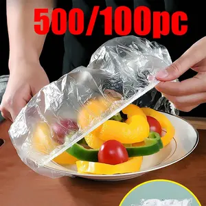 100/300/500pc Disposable Food Storage Bags, Reusable Kitchen Organizer Pouches, Durable & Flexible Design, Ideal for Home Use