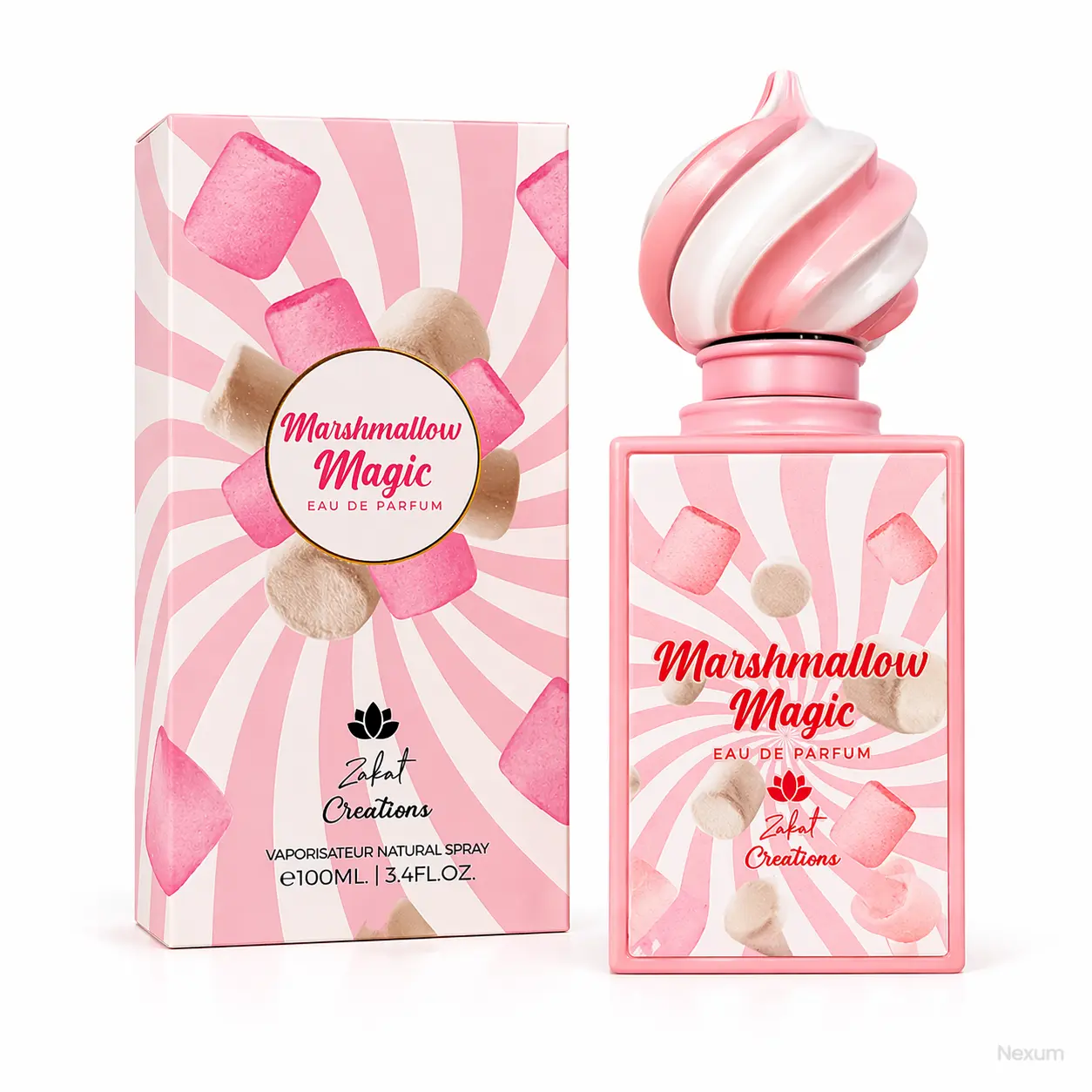Marshmallow Magic Eau de Parfum 100ML – Sweet Vanilla Candy Perfume for Women | Long Lasting Fragrance Zakat