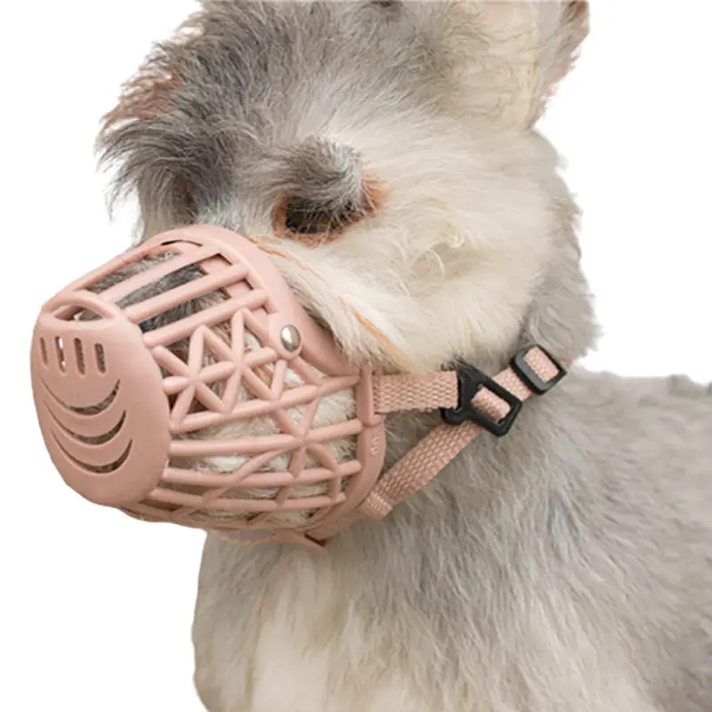 Plastic Dog Muzzle, Multi-Size Adjustable Chew Resistant Pet Safety Mouth Guard with Breathable Cool Comfort for Bite, Bark, Chew and Eat Control Needs