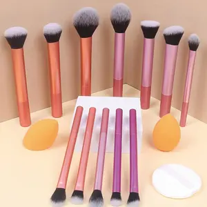 Beautiful 15pcs Makeup Brush Set Foundation Brushes Beginner Makeup Kit Powder Puff Beauty Brushes Colorful Makeup Tools Set