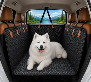 RoamPaws Dog Car Seat Cover with Hard Bottom - Waterproof Pet Car Accessories for Preventing Back Seat Dirt, Waterproof Seat Covers