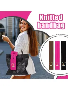 Colorful Pikmin Character Knitted Handbag Crossbody Bag for Casual Daily Use Lightweight Stylish Shoulder Bag for Young Adults Trendy Festival Gift Idea Suitable for Birthday Christmas and Special Occasions with Cartoon Print Design