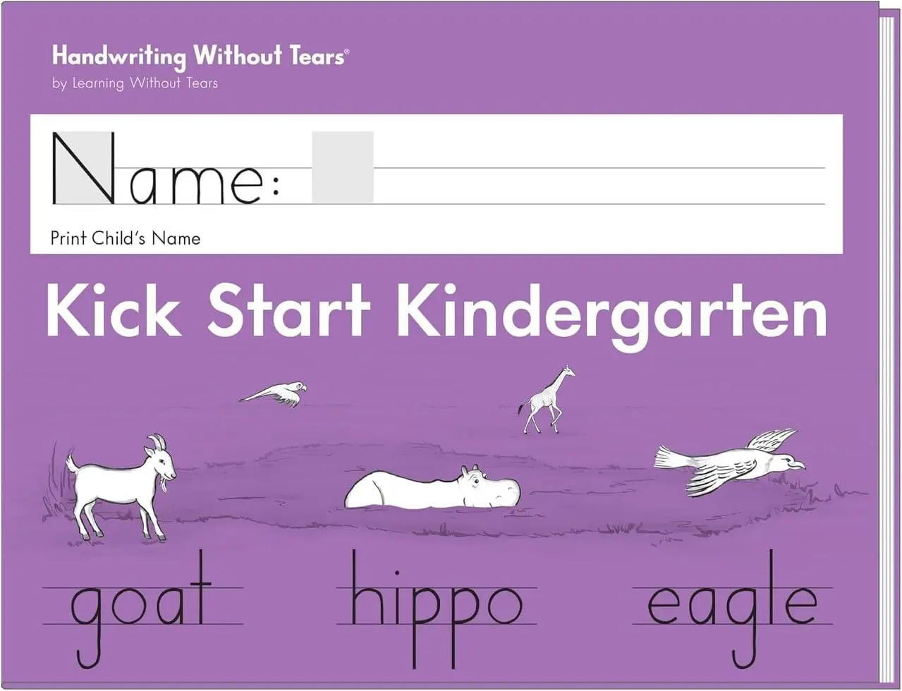 Learning Without Tears, Kick Start Kindergarten, Age 4+, Pre-K and TK, Student Workbook, Handwriting Practice, Writing Book, School & Home, Language Arts, Tutoring