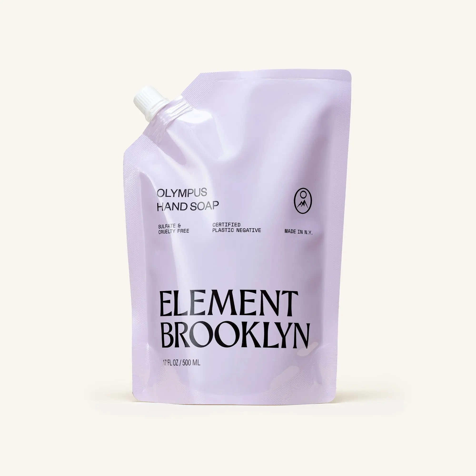 Element Brooklyn Olympus Hand Soap Refill, 17 fl oz Pouch – Oregano, Resin & Amber – Sulfate-Free, Made in Brooklyn