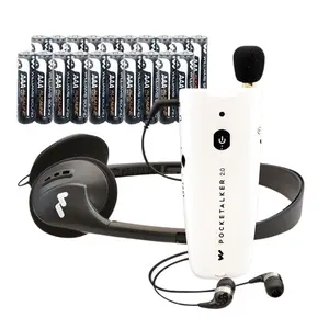 212 MAIN Williams Sound WS-PKT2.0-20 Pocket Talker 2.0 Personal Amplifier with Plug, Headset, Mics, Adjustable Stereo Audio & Speakers