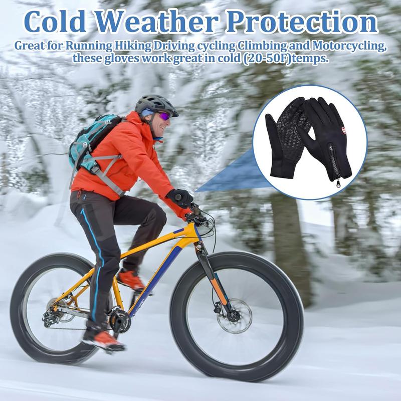   Dazone Warm Winter Gloves Unisex Windproof Waterproof Touchscreen Running Gloves Non-Slip Thermal Gloves for Men Women Running Driving Cycling Climbing Hiking